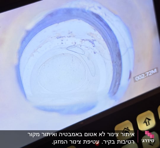 מסך מצלמה עם תצוגת פנים צינור